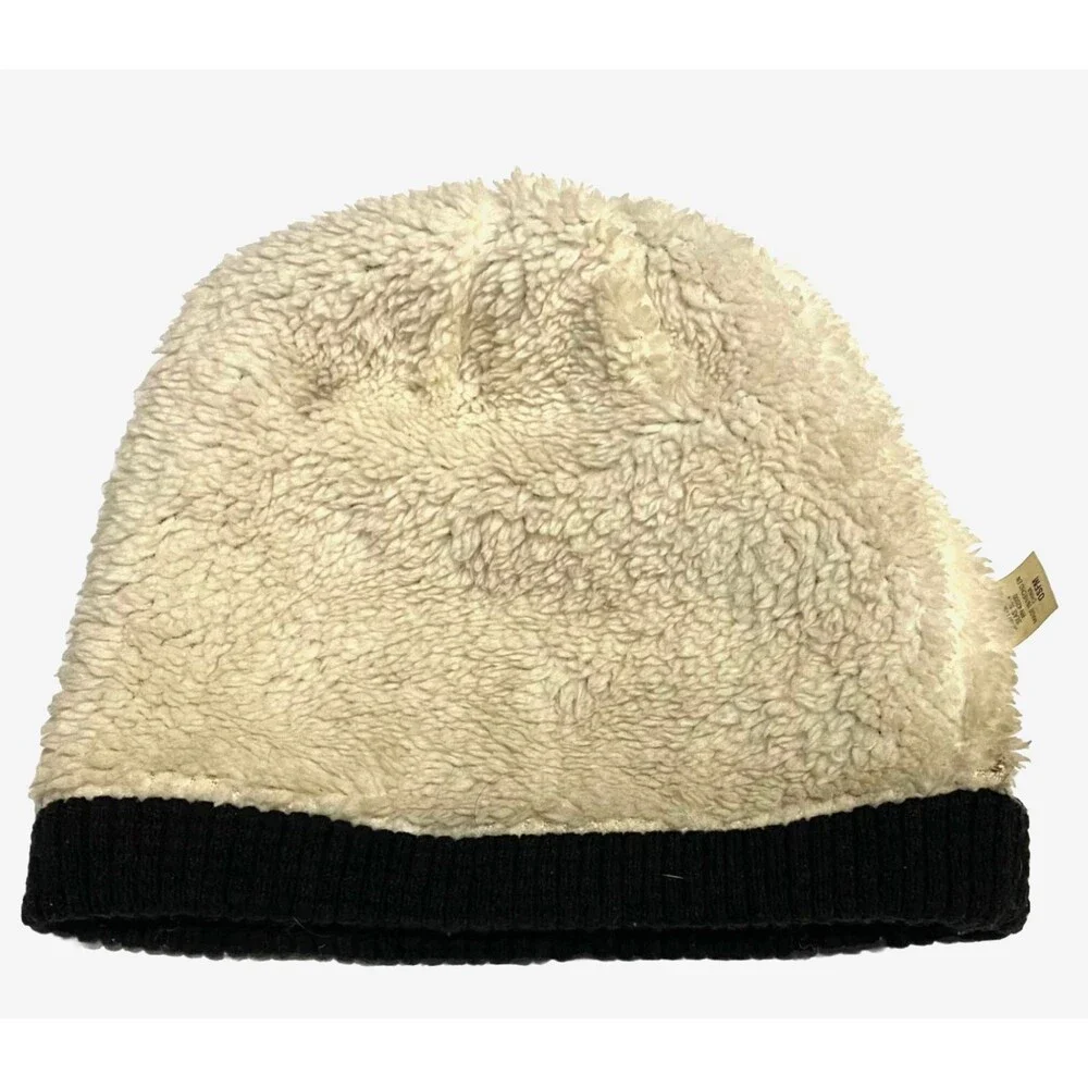 Route 66 Sherpa Fleece Lined Beanie Hat Black Waffle Knit Outdoor Skull Cap